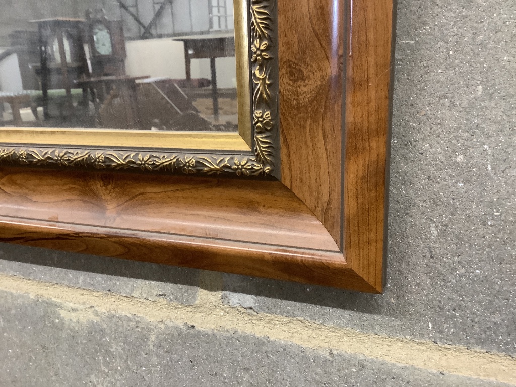 A Victorian style wall mirror, width 91cm height 65cm